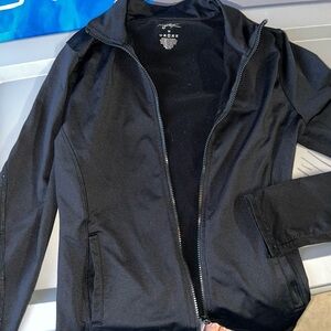 Women’s Lightweight Black Zip Front Shirt Jacket